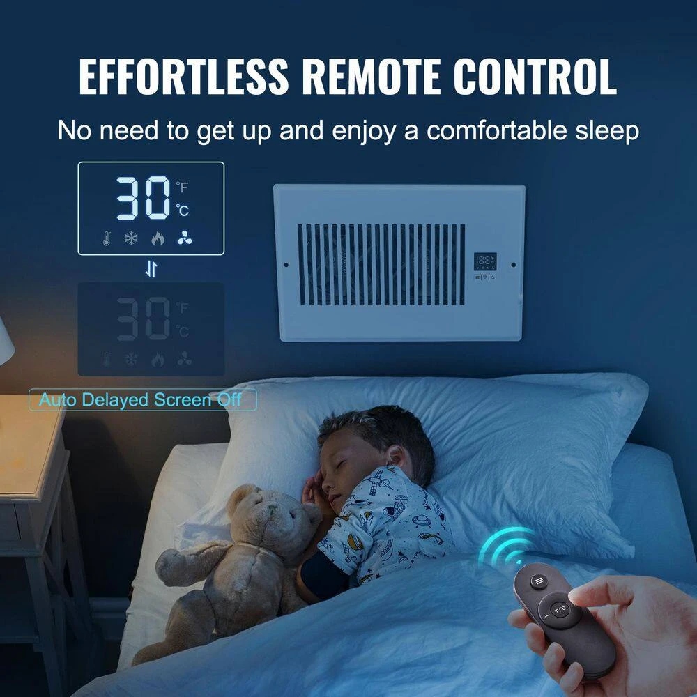 Register Booster Fan, Quiet Vent Booster Fan Fits 6 X 10 In. Register Holes, With Remote Control And Thermostat Control 6 Register Booster Fan, Quiet Vent Booster Fan Fits 6 X 10 In. Register Holes, With Remote Control And Thermostat Control - Image 6