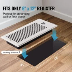 Register Booster Fan, Quiet Vent Booster Fan Fits 6 X 12 In. Register Holes, With Remote Control And Thermostat Control -Fire Place Store grow room ventilation zcztqfsb612ina6r5v5 250219 44 1000