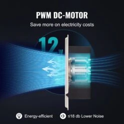 Register Booster Fan, Quiet Vent Booster Fan Fits 6 X 12 In. Register Holes, With Remote Control And Thermostat Control -Fire Place Store grow room ventilation zcztqfsb612ina6r5v5 250219 4f 1000
