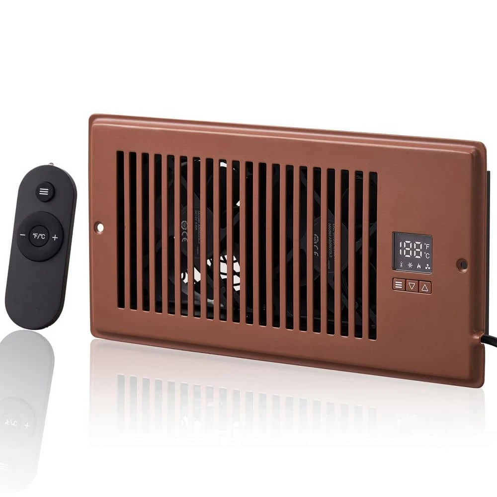 Register Booster Fan, Quiet Vent Booster Fan Fits 4 X 10 In. Register Holes, With Remote Control And Thermostat Control 1 Register Booster Fan, Quiet Vent Booster Fan Fits 4 X 10 In. Register Holes, With Remote Control And Thermostat Control