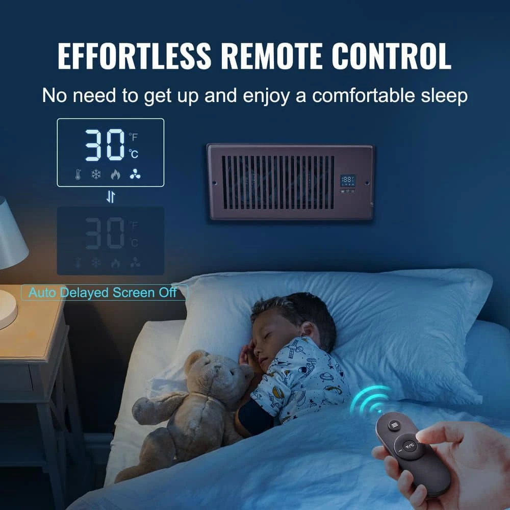 Register Booster Fan, Quiet Vent Booster Fan Fits 4 X 10 In. Register Holes, With Remote Control And Thermostat Control 6 Register Booster Fan, Quiet Vent Booster Fan Fits 4 X 10 In. Register Holes, With Remote Control And Thermostat Control - Image 6