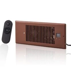 Register Booster Fan, Quiet Vent Booster Fan Fits 4 X 12 In. Register Holes, With Remote Control And Thermostat Control