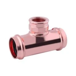 Guardian 3/4 In. X 3/4 In. X 1/4 In. Copper Press Female Tee Reducer Press Fit X Press Fit X FNPT