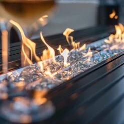 56 In. X 23 In. Rectangular Fire Pit Table In Hammered Black -Fire Place Store hammered black legacy heating gas fire pits cdfp s cb fa 1000