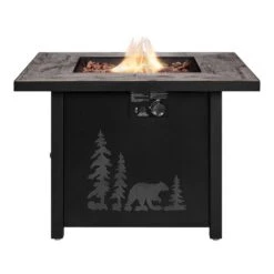 36 In. W 50000 Btu Steel Propane Outdoor With Lava Rocks -Fire Place Store hampton bay outdoor fireplaces fp21530 z 1f 1000