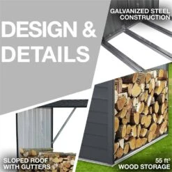 64 In. Firewood Storage Rack -Fire Place Store hanover firewood racks hanwdshd bge 4f 1000