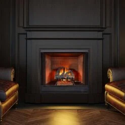 18 In. 45,000 BTU Vented Natural Gas Fireplace Log Set Match Light Mountain Oak With Remote Control 12 18 In. 45,000 BTU Vented Natural Gas Fireplace Log Set Match Light Mountain Oak With Remote Control -Fire Place Store hearthsense vented gas fireplace logs 171015 4f 1000