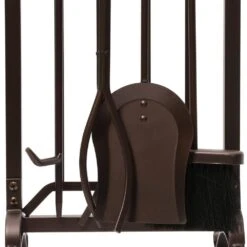 Emberly Brown 5-Piece Fireplace Tool Set -Fire Place Store home decorators collection fireplace tools ft523ab 40 1000