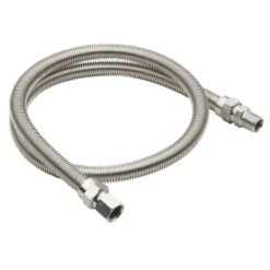 48 In. L X 1/2 In. MIP X 1/2 In. FIP Stainless Steel Gas Connector, 5/8 In. Outer Diameter X 1/2 In. Inner Diameter