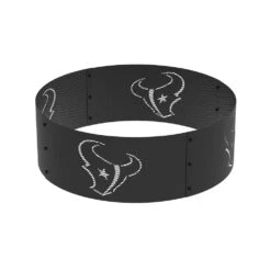 Decorative NFL 36 In. X 12 In. Round Steel Wood Fire Pit Ring -Â Houston Texans