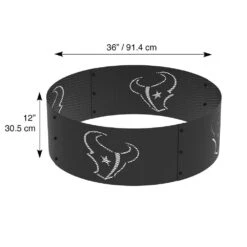 Decorative NFL 36 In. X 12 In. Round Steel Wood Fire Pit Ring - Houston Texans -Fire Place Store houston texans blue sky outdoor living wood burning fire pits fr361208 texans a0 1000