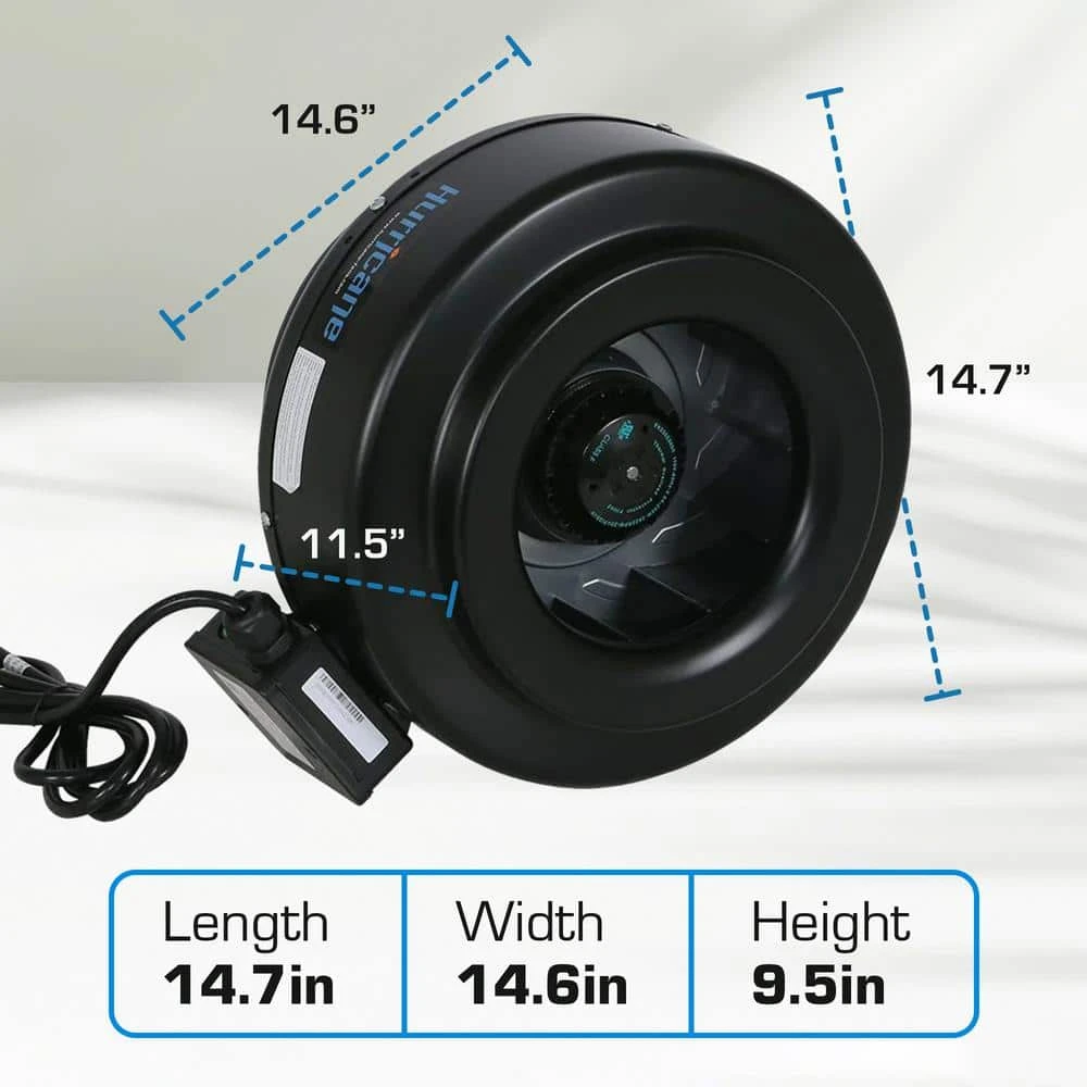 Hurricane 10 In. Commercial Grade Inline Wall Mount Fan For HVAC And Ventilation Uses 3 Hurricane 10 In. Commercial Grade Inline Wall Mount Fan For HVAC And Ventilation Uses - Image 3