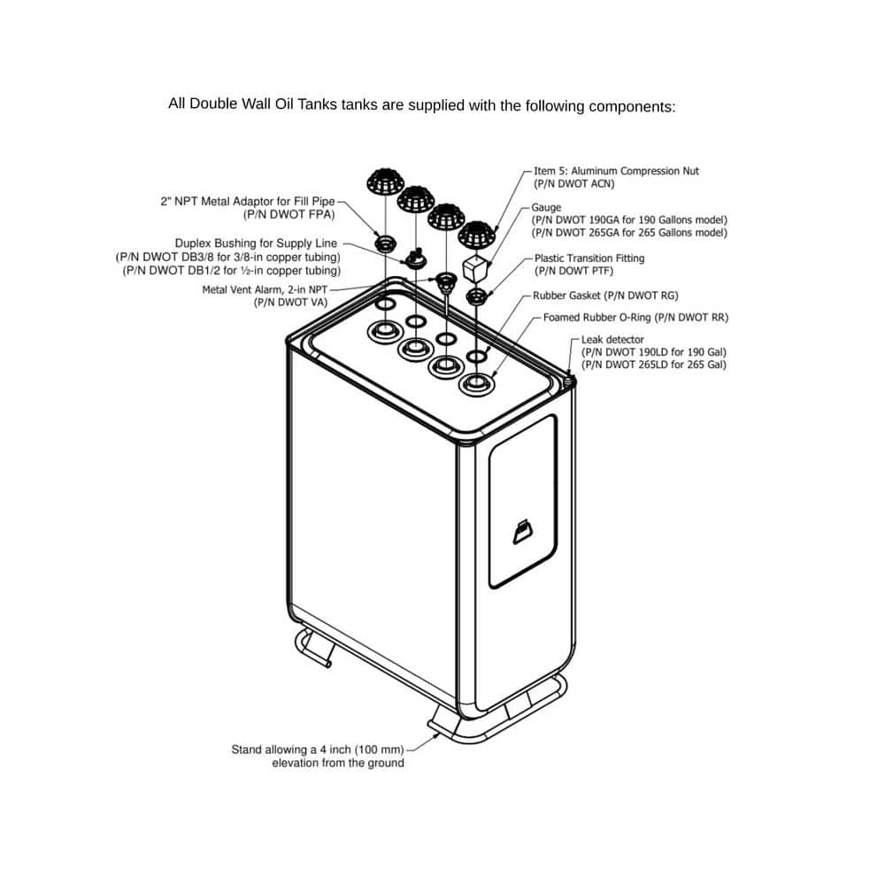 Double Wall Oil Tank 265 Gal. 2-in-1 Tank With Accessories 3 Double Wall Oil Tank 265 Gal. 2-in-1 Tank With Accessories - Image 3