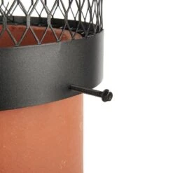10 In. Round California Oregon Bolt-On Single Flue Chimney Cap In Black Galvanized Steel -Fire Place Store hy c chimney caps cbc10 44 1000