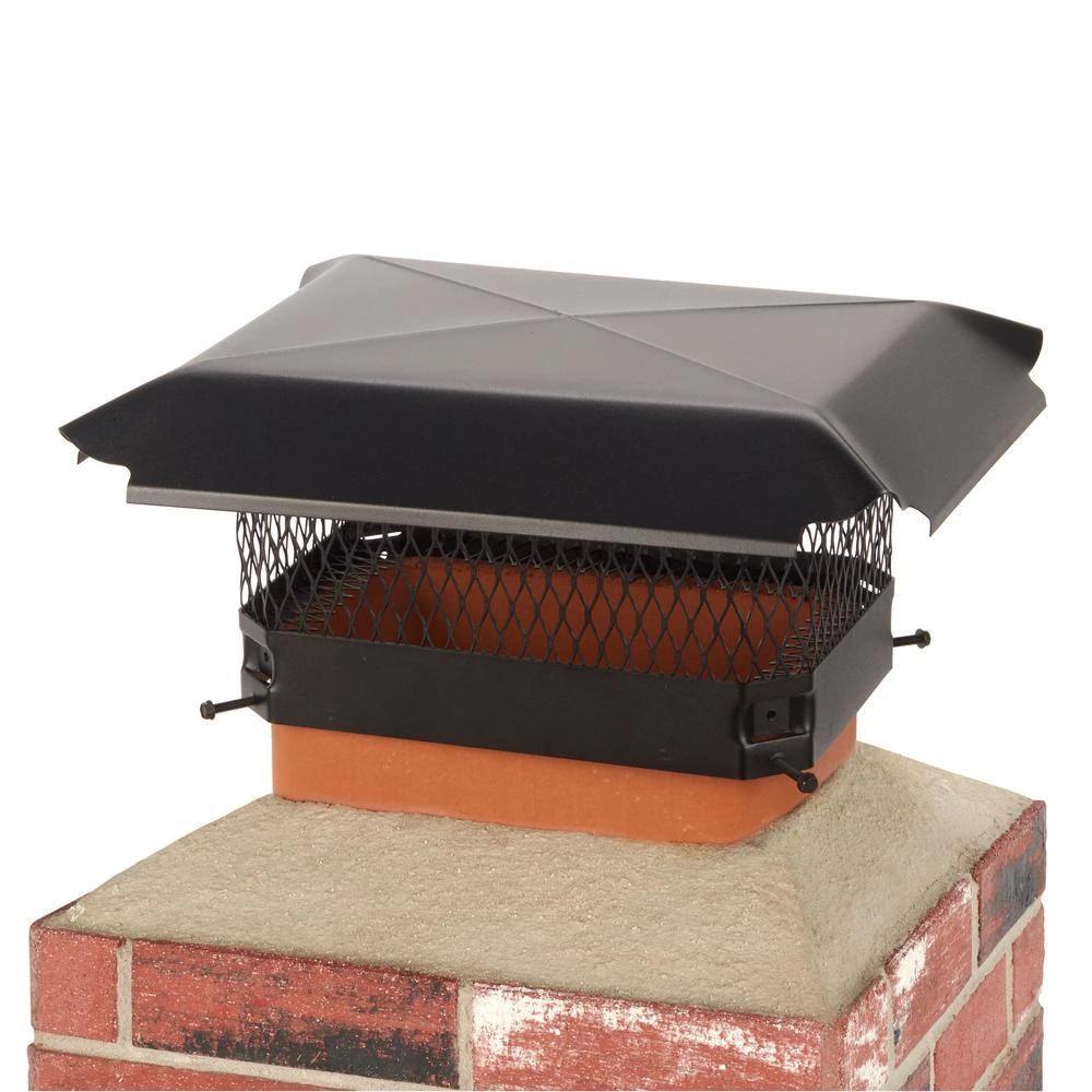 13 In. X 9 In. California Oregon Bolt-On Single Flue Chimney Cap In Black Galvanized Steel 4 13 In. X 9 In. California Oregon Bolt-On Single Flue Chimney Cap In Black Galvanized Steel - Image 4