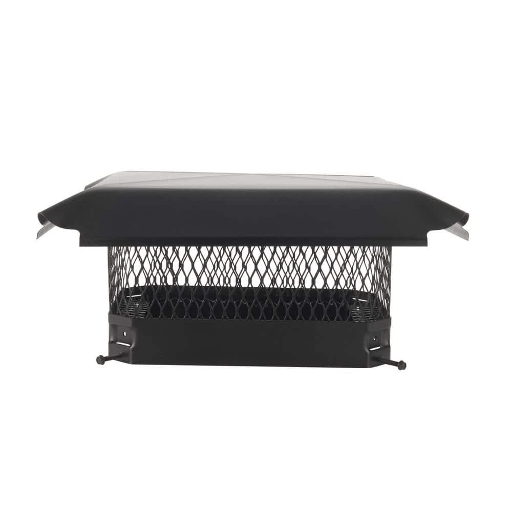 13 In. X 9 In. California Oregon Bolt-On Single Flue Chimney Cap In Black Galvanized Steel 1 13 In. X 9 In. California Oregon Bolt-On Single Flue Chimney Cap In Black Galvanized Steel
