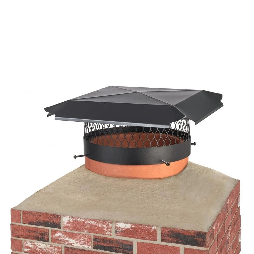 14 In. Round Bolt-On Single Flue Chimney Cap In Black Galvanized Steel 4 14 In. Round Bolt-On Single Flue Chimney Cap In Black Galvanized Steel - Image 4