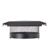 14 In. Round Bolt-On Single Flue Chimney Cap In Black Galvanized Steel