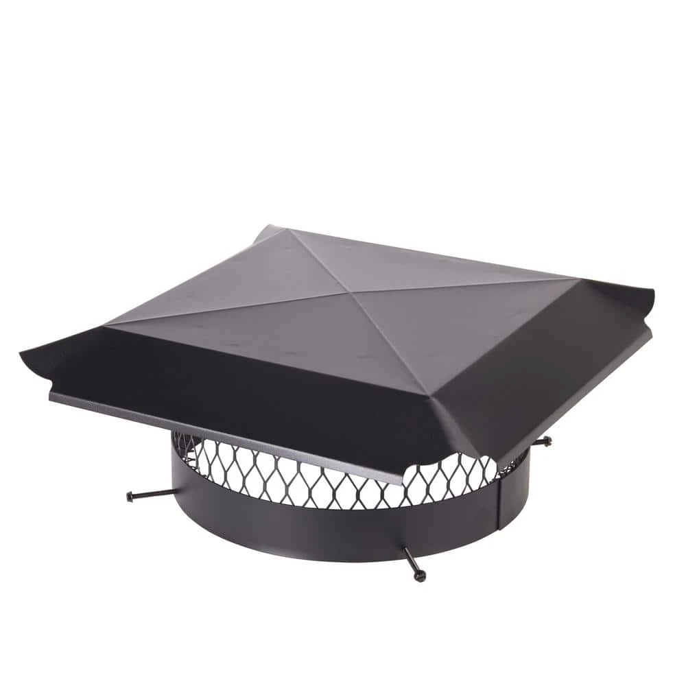 14 In. Round Bolt-On Single Flue Chimney Cap In Black Galvanized Steel 2 14 In. Round Bolt-On Single Flue Chimney Cap In Black Galvanized Steel - Image 2