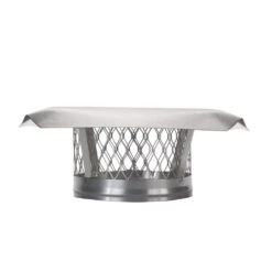 8 In. Round Clamp-On Single Flue Liner Chimney Cap In Stainless Steel -Fire Place Store hy c chimney caps lc8 4f 1000
