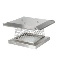 13 In. X 13 In. Stackable Multi-Pack Single Flue Chimney Cap In Stainless Steel (4-Pack)