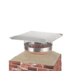 18 In. Round Slip-In Welded Leg Single Flue Chimney Cap In Stainless Steel -Fire Place Store hy c chimney caps ss818u 1f 1000
