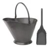 Olde World Iron Large Capacity Finish Coal Hod And Shovel