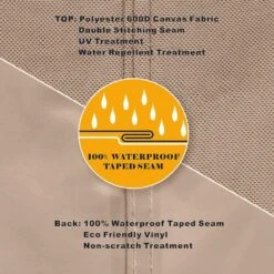 36 In. Patio Fire Pit Table Cover Round Outdoor Waterproof Fire Bowl Cover, Brown -Fire Place Store itopfox fire pit covers and accessories h2ph039011 1f 1000