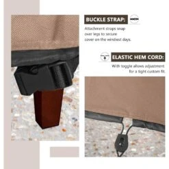 36 In. Patio Fire Pit Table Cover Round Outdoor Waterproof Fire Bowl Cover, Brown -Fire Place Store itopfox fire pit covers and accessories h2ph039011 44 1000