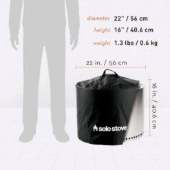 Bonfire Shelter Weather Resistant Round Cover For Solo Stove Fire Pit PVC-Coated Polyester With Aluminum Reinforcement -Fire Place Store itopfox fire pit covers and accessories h2ph039012 1f 1000