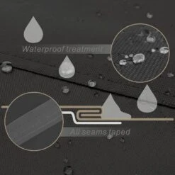 Patio Fire Pit Cover - Waterproof 600D Outdoor Rectangular Fire Table Cover Deck Box Protector, Black 9 Patio Fire Pit Cover - Waterproof 600D Outdoor Rectangular Fire Table Cover Deck Box Protector, Black -Fire Place Store itopfox fire pit covers and accessories h2ph039013 4f 1000