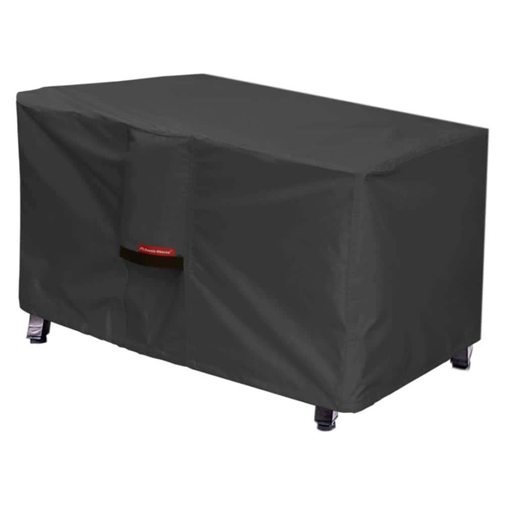 Patio Fire Pit Cover - Waterproof 600D Outdoor Rectangular Fire Table Cover Deck Box Protector, Black 1 Patio Fire Pit Cover - Waterproof 600D Outdoor Rectangular Fire Table Cover Deck Box Protector, Black