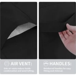 Outdoor Fire Pit Cover Square 32" Lx32 Wx24 H, Durable Outdoor Gas Waterproof And Weatherproof Cover, Black -Fire Place Store itopfox fire pit covers and accessories h2ph039017 fa 1000