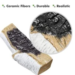 15.5 In. Vented Decorative Ceramic Birch Wood Gas Fireplace Logs For Indoor/Outdoor Fireplaces And Fire Pits(5-Piece) -Fire Place Store kahomvis vented gas fireplace logs artt lkd0 zf7 1f 1000