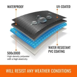 Sahara Series 4 Ft. Beige Log Rack Heavy-Duty Protector Cover -Fire Place Store khomo gear firewood racks ger 1126 1f 1000