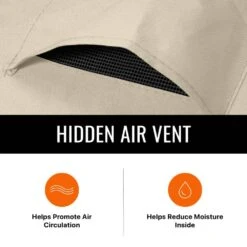 Sahara Series 4 Ft. Beige Log Rack Heavy-Duty Protector Cover -Fire Place Store khomo gear firewood racks ger 1126 76 1000