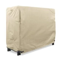 Sahara Series 4 Ft. Beige Log Rack Heavy-Duty Protector Cover -Fire Place Store khomo gear firewood racks ger 1126 c3 1000
