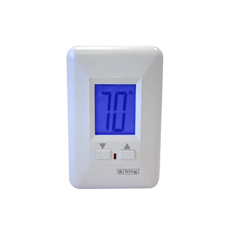 Electronic Line Voltage Single Pole Thermostat Non Programmable 208/240-Volt 22 Amp 2 Electronic Line Voltage Single Pole Thermostat Non Programmable 208/240-Volt 22 Amp - Image 2