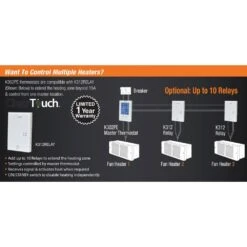 Thermostat 7-Day Programmable, Double Pole 120/208/240-Volt 15 Amp -Fire Place Store king electric programmable thermostats k302pe 40 1000