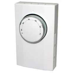 KING Line Voltage Single Pole Mechanical Bi-Metal Thermostat In White