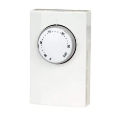 KING Line Voltage Double Pole Mechanical Bi-Metal Thermostat In White