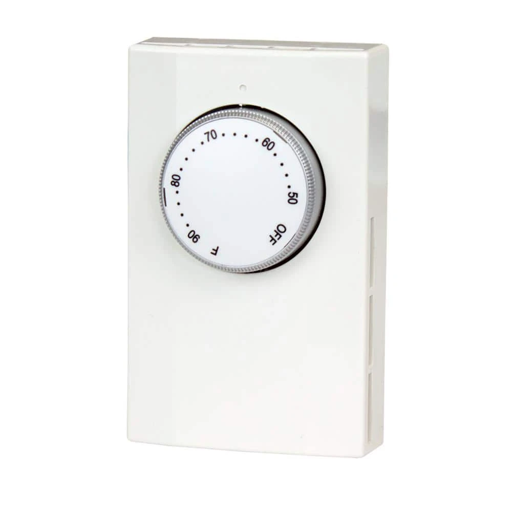 KING Line Voltage Double Pole Mechanical Bi-Metal Thermostat In White 1 KING Line Voltage Double Pole Mechanical Bi-Metal Thermostat In White