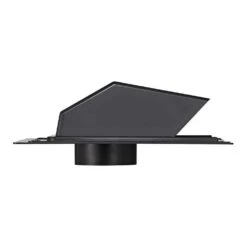 4 In. ABS Plastic Roof Exhaust Vent With Damper And Removable Screen, Black -Fire Place Store lambro rooftop venting 3540 1f 1000