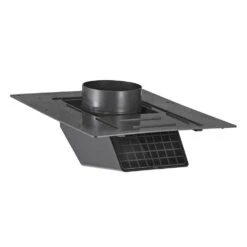 4 In. ABS Plastic Roof Exhaust Vent With Damper And Removable Screen, Black -Fire Place Store lambro rooftop venting 3540 4f 1000