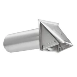 4 In. 26-Gauge Aluminum Wall Exhaust Hood Dryer Vent With Damper And 11 In. Pipe, 344