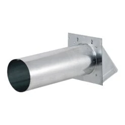 4 In. 26-Gauge Galvanized Steel Wall Exhaust Hood Bath Fan Vent With Damper, Wire-Mesh Screen, And 11 In. Pipe -Fire Place Store lambro wall vents 34400gms 4f 1000