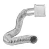 4 In. Bath Fan Exhaust Through-the-Wall Vent Kit With Single Flap Vent