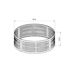 36 In. Metal Wood Burning Outdoor Fire Pit Ring Round Lattice Campfire Ring For Outdoor Camping -Fire Place Store lattice fire ring fire pit covers and accessories ushd 2a oh601 a0 1000
