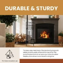 5-Piece Iron Fireplace Tool Set -Fire Place Store lavish home fireplace tools 80 fpts 13 c3 1000