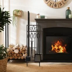5-Piece Iron Fireplace Tool Set -Fire Place Store lavish home fireplace tools 80 fpts 13 fa 1000